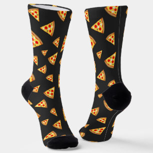 Cool and fun pizza slices pattern socks
