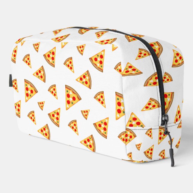 Cool and fun pizza slices pattern white dopp kit (Right Corner)