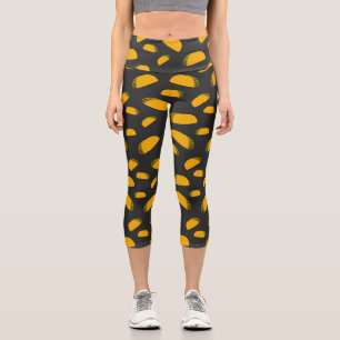 Cool and fun yummy taco pattern capri leggings