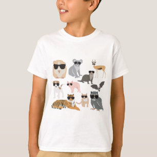 Cool and Funny Animals Wearing Sunglasses T-Shirt