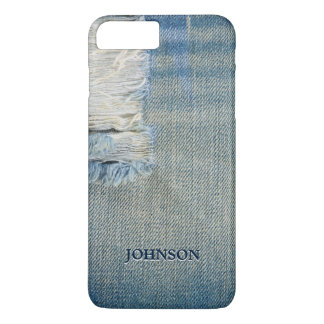 Cool and Funny Blue Jean Threads Custom Monogram Case-Mate iPhone Case