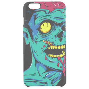 Cool and Funny Zombie Horror Face - Transparent Clear iPhone 6 Plus Case