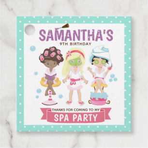 Cool and Girly Spa Party Favour Tags