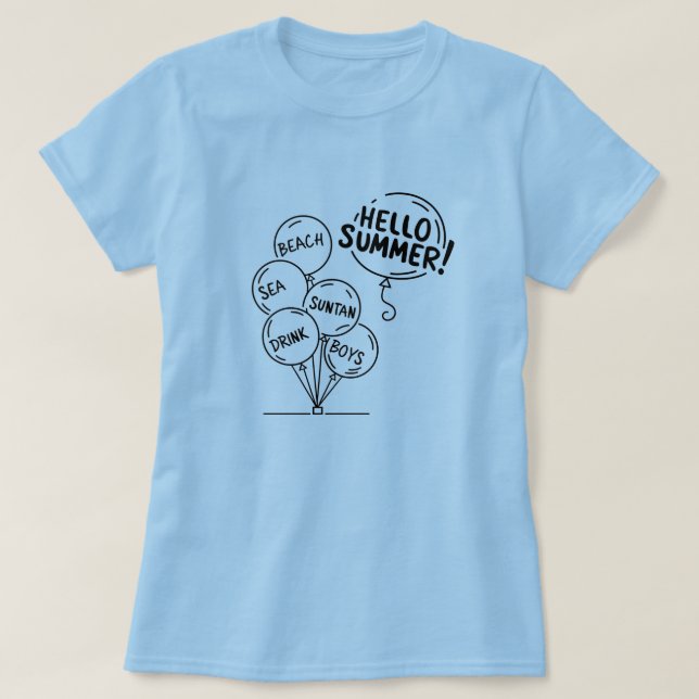 Cool And Minimalist Summer T-Shirt (Design Front)