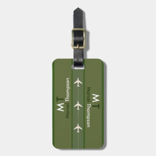 cool and modern airplane travel luggage tag