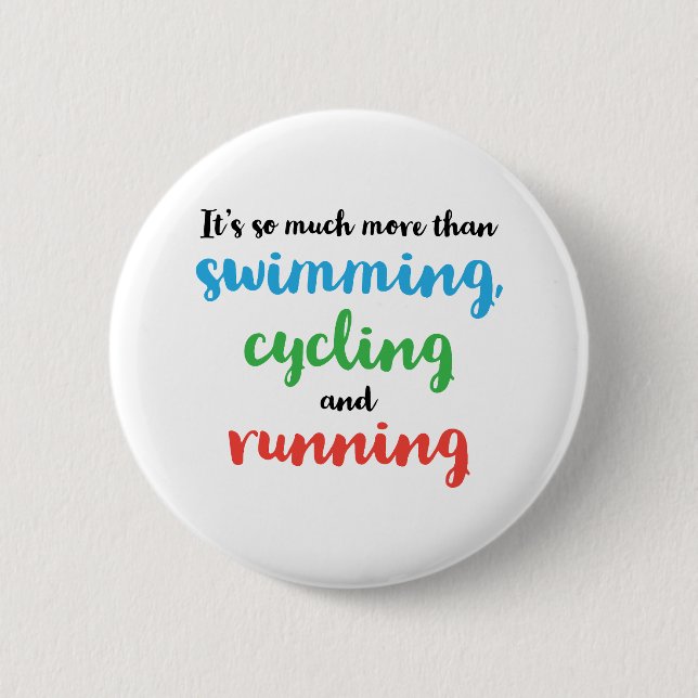 Cool and original design for triathletes 2 inch round button (Front)