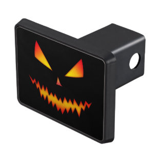 Cool and scary Jack O'Lantern face Halloween Trailer Hitch Cover