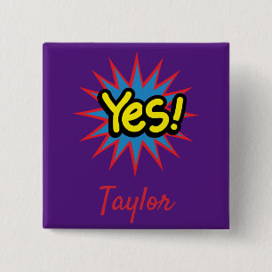 Cool and Trendy popular art 2 Inch Square Button