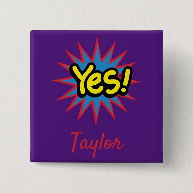 Cool and Trendy popular art 2 Inch Square Button (Front)