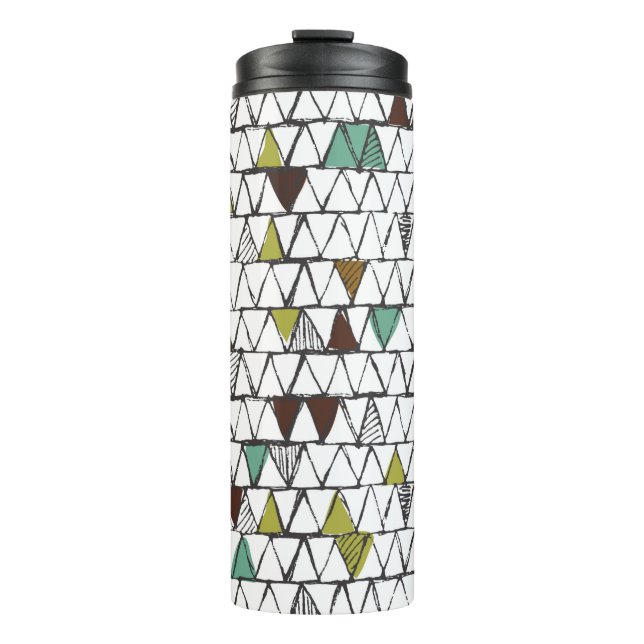 Cool and trendy seamless pattern of hand-drawn doo thermal tumbler (Front)