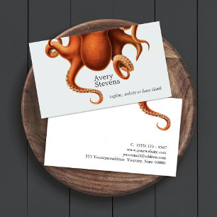 Cool and Unique Octopus Marine Biology Nautical Business Card