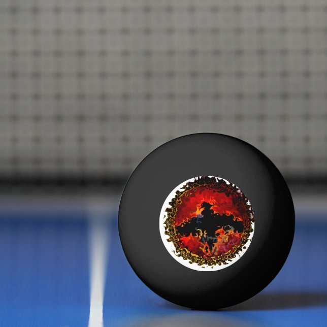 Cool Animal Art Bat Modern Ping Pong Ball (Net)