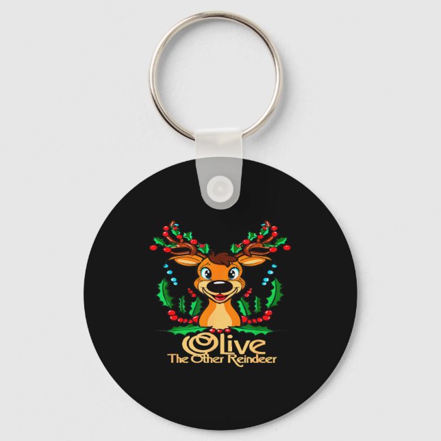 Cool Animal Designs And More Olive The Other Reind Keychain (Front)