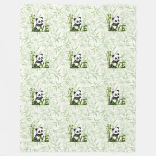 Cool Animal Pattern - Cute Panda 2 Fleece Blanket