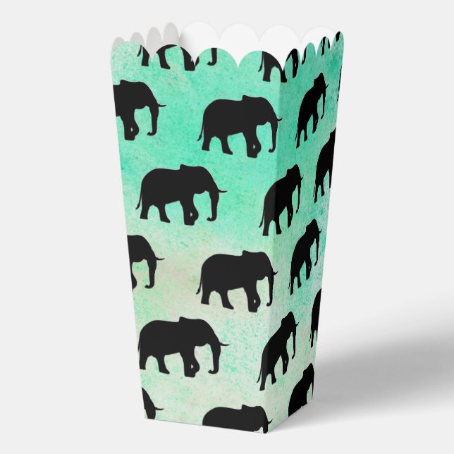 Cool Animal Pattern - Elephant 5a Favor Box (Back)