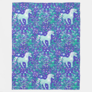 Cool Animal Pattern - Mandala Unicorn 1 Fleece Blanket