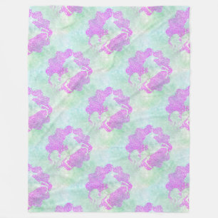 Cool Animal Pattern - Mandala Unicorn 3 Fleece Blanket