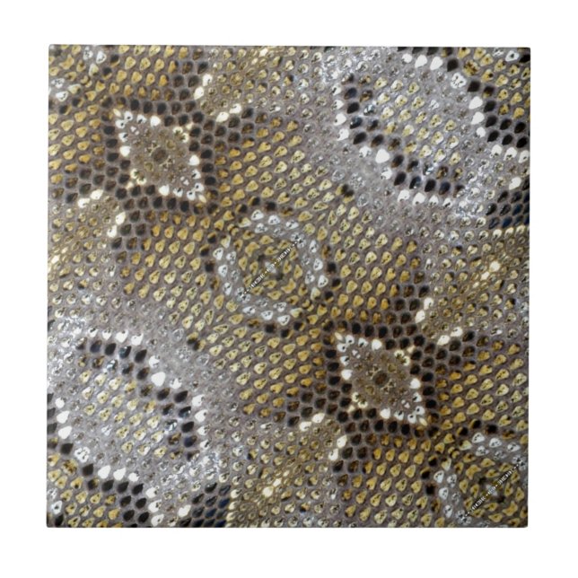 Cool animal print python snake pattern tile (Front)