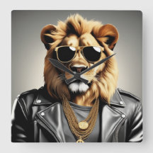 Cool Animal Wearing Sunglasses And Leather Jacket