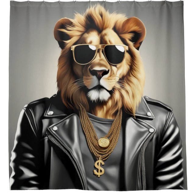 Cool Animal With Sunglasses And A Leather Jacket (Front)