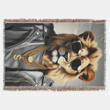 Cool Animal With Sunglasses And A Leather Jacket