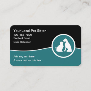 Cool Animaux de compagnie Sitter Carte de visite D