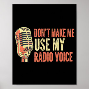 Cool Announcer Voice Humor Vintage Broaasting Stud Poster