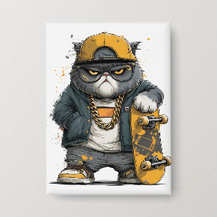 Cool Anthropomorphic Cat in Hip Hop Attire