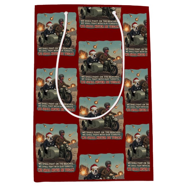 Cool anti vegan medium gift bag (Front)