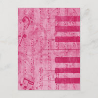 Cool antique grunge effect piano music notes