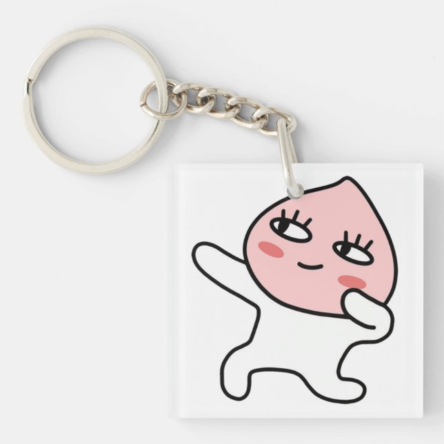 Cool Apeach Keychain (Front)
