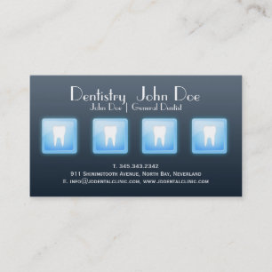 Cool app white teeth bubble dental business card