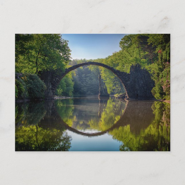 Cool Arch Bridge Reflection Postcard (Front)