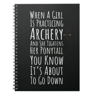 Cool Archery Gifts For Women Girl Bow Arrow Archer Notebook