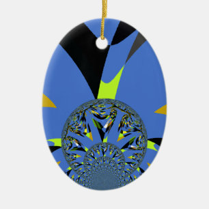 Cool Arches with Fractal Spheres Art Design Ceramic Ornament