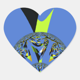 Cool Arches with Fractal Spheres Art Design Heart Sticker