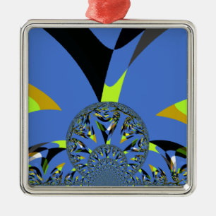 Cool Arches with Fractal Spheres Art Design Metal Ornament
