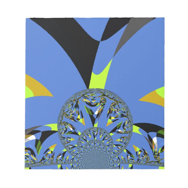 Cool Arches with Fractal Spheres Art Design Notepad (Front)