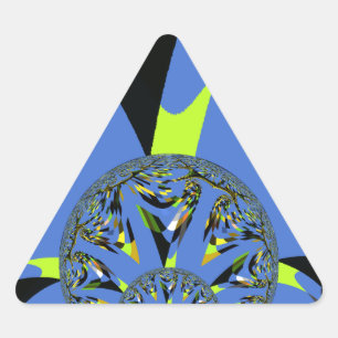 Cool Arches with Fractal Spheres Art Design Triangle Sticker
