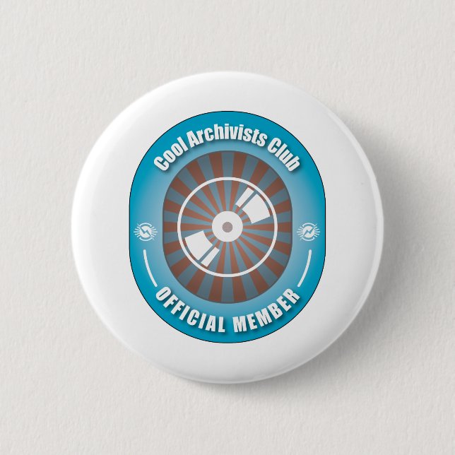 Cool Archivists Club 2 Inch Round Button (Front)
