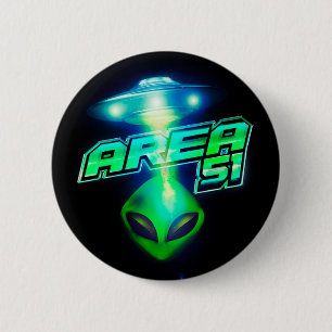 Cool Area 51 Alien Spaceship 2 Inch Round Button