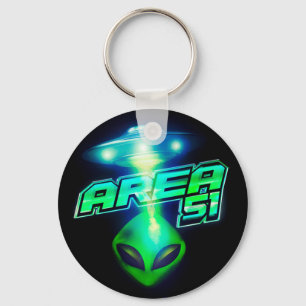 Cool Area 51 Alien Spaceship Keychain