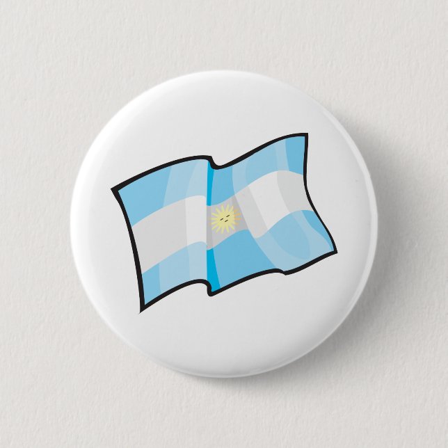 Cool Argentina Flag 2 Inch Round Button (Front)