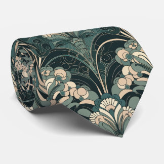 cool art deco pattern tiled tie
