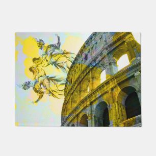 Cool art of Rome elements in trendy way Doormat