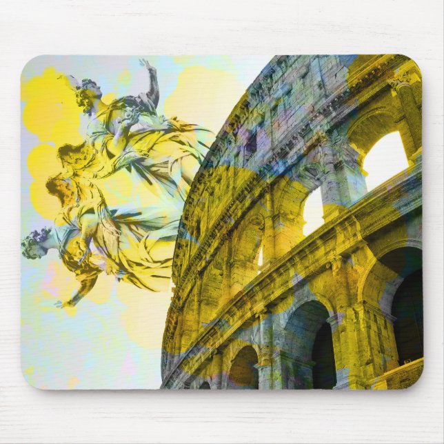 Cool art of Rome elements in trendy way Mouse Pad (Front)
