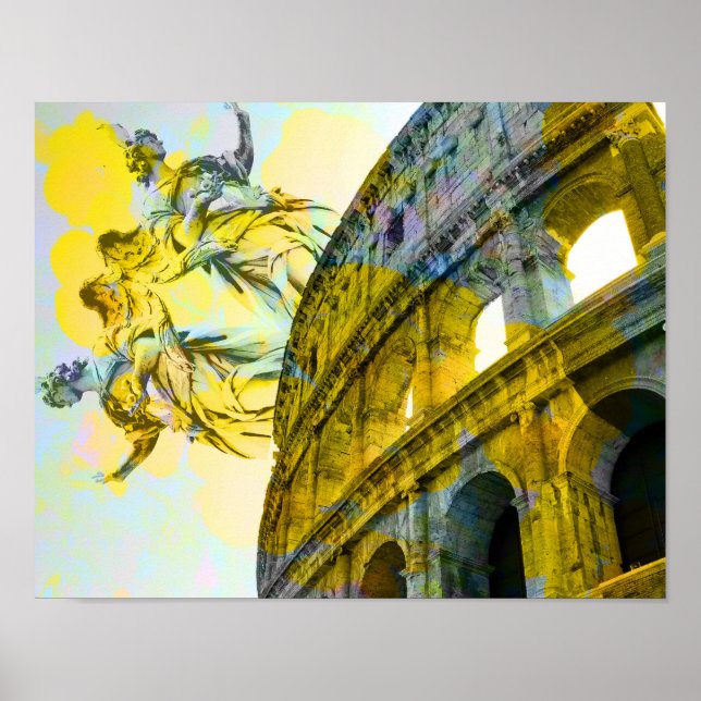 Cool art of Rome elements in trendy way Poster (Front)