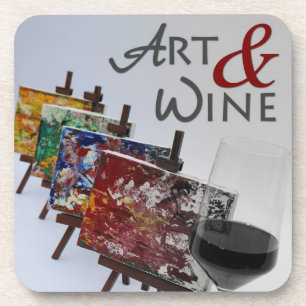 Cool Art & Wine Coaster Set!