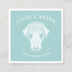 Cool Artistic Dog Walking Walker  Business Card