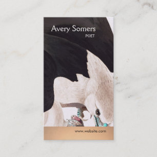 Cool Artistic Vintage Etching of Hawk Detail Business Card